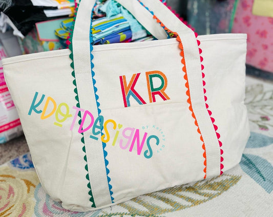 Personalized Rikrak Canvas Tote Bag