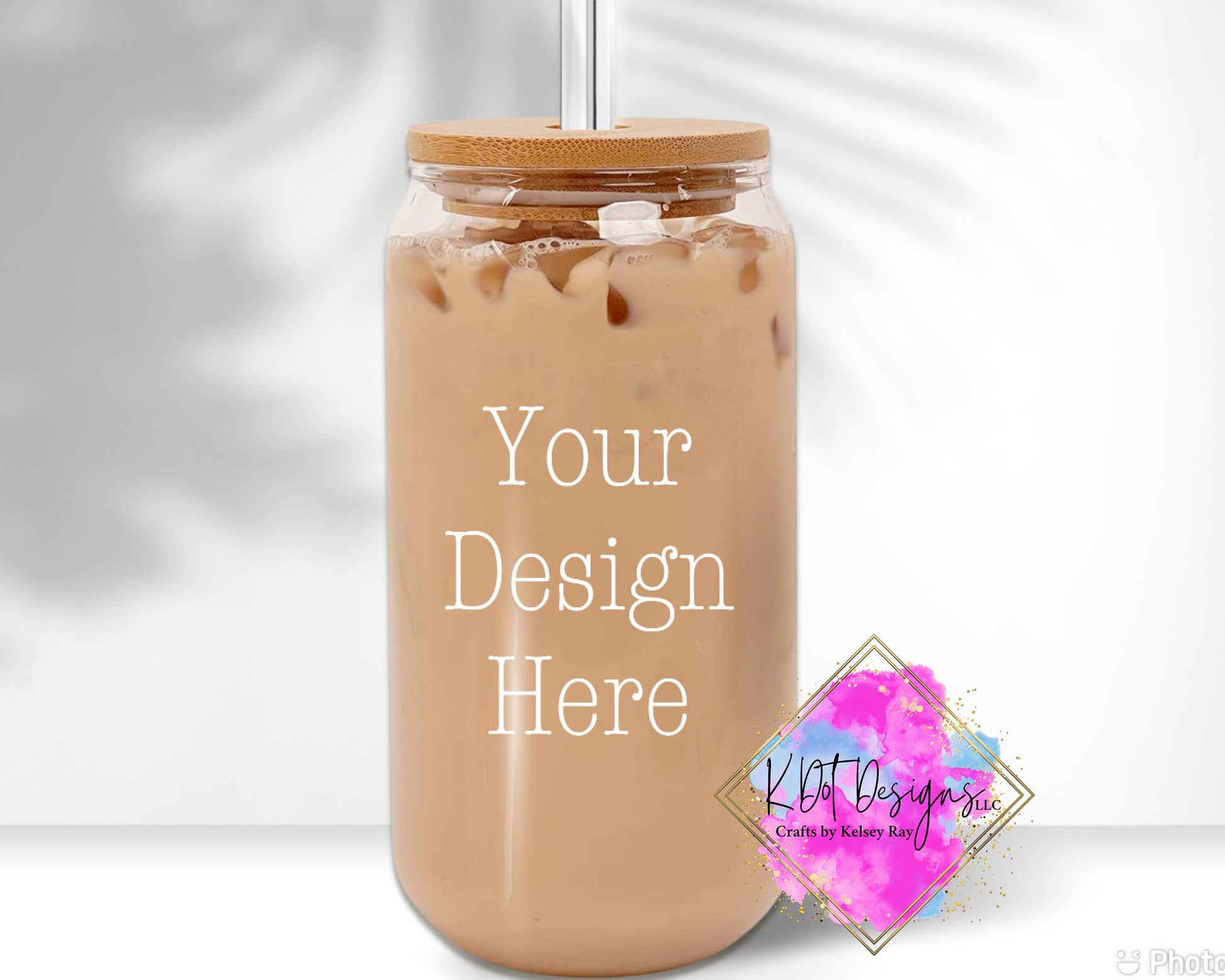 Personalized Iced Coffee Cup, Beer Glass Cup, Glass Cup with Lid and Straw