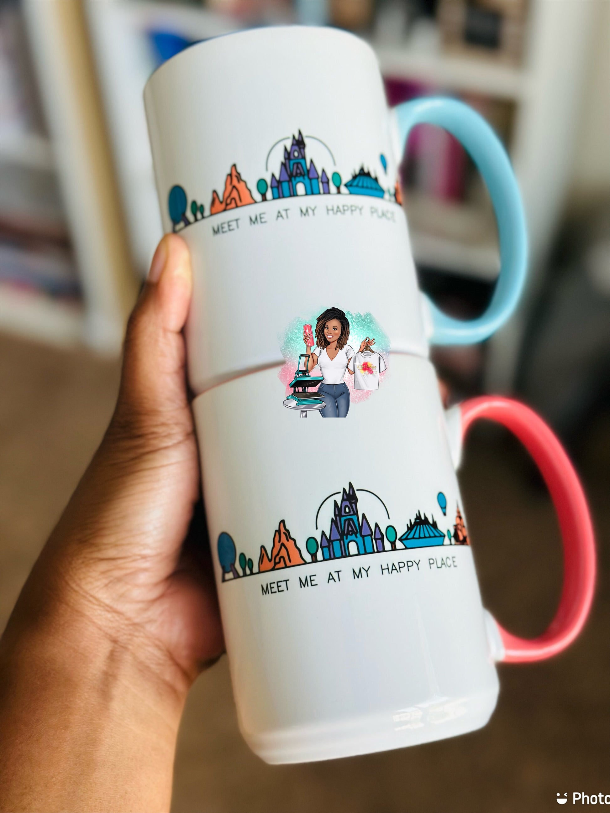 Disney Mug, Disney Gift, Disney Lover Mug, Happy Place Mug, Ceramic Mug, Gift For Her, Gift For Him