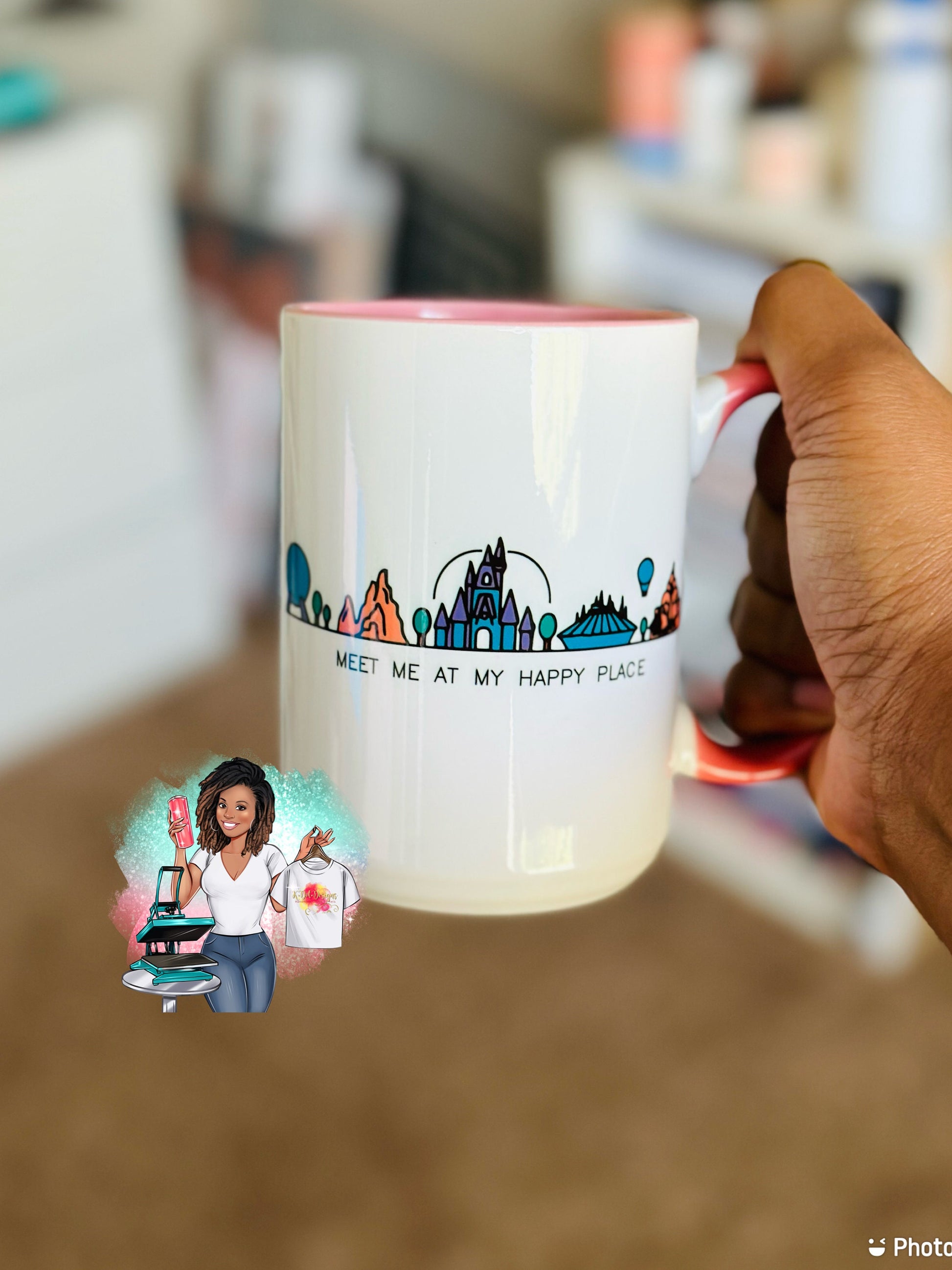 Disney Mug, Disney Gift, Disney Lover Mug, Happy Place Mug, Ceramic Mug, Gift For Her, Gift For Him