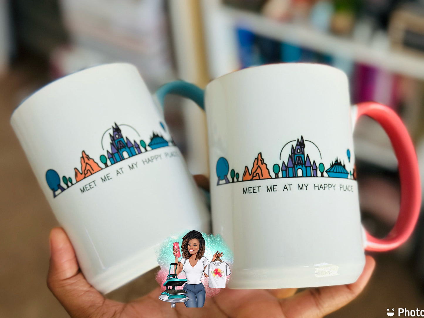 Disney Mug, Disney Gift, Disney Lover Mug, Happy Place Mug, Ceramic Mug, Gift For Her, Gift For Him