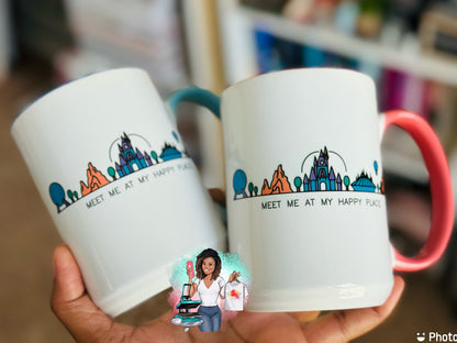 Disney Mug, Disney Gift, Disney Lover Mug, Happy Place Mug, Ceramic Mug, Gift For Her, Gift For Him