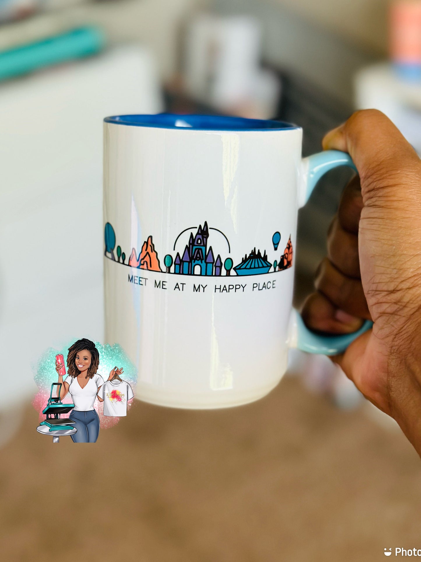 Disney Mug, Disney Gift, Disney Lover Mug, Happy Place Mug, Ceramic Mug, Gift For Her, Gift For Him