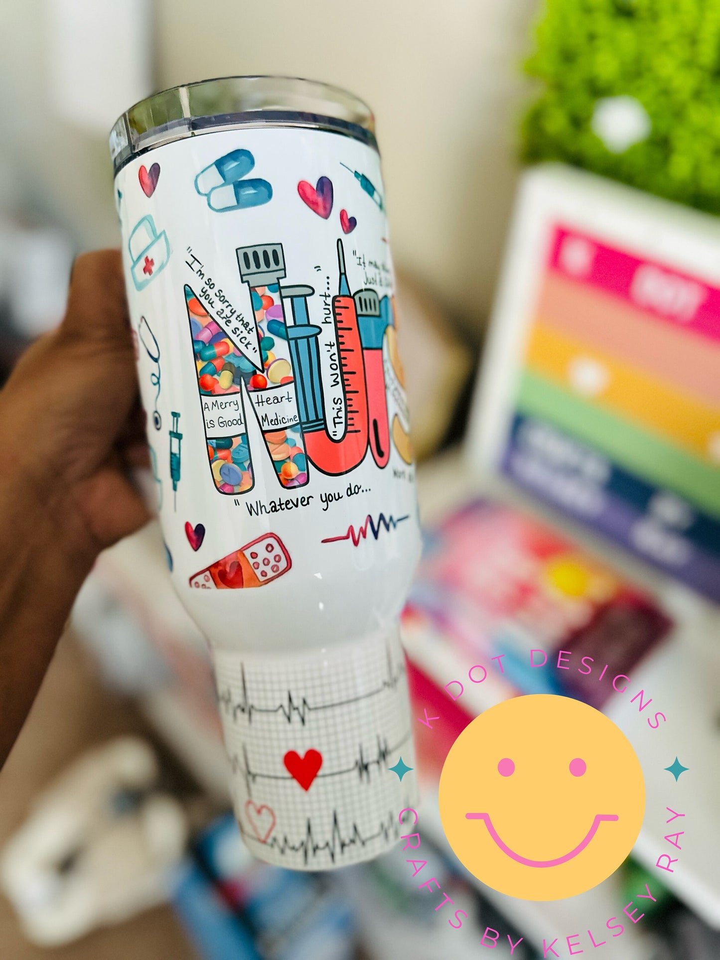 40oz Tumbler Personalized, Custom Tumbler with Handle, Tumbler Gift, 40oz Tumbler with Handle