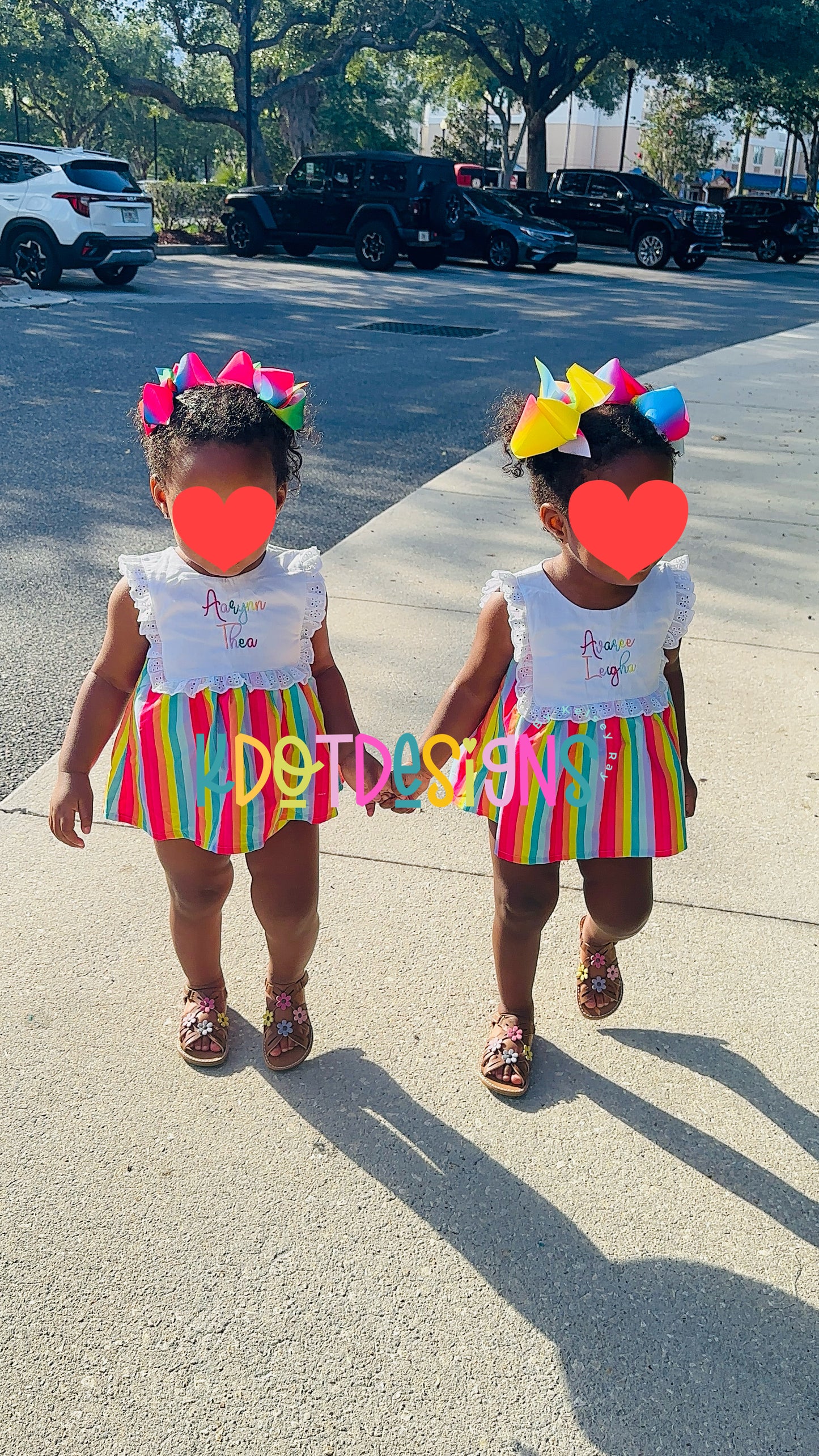 Embroidered Neon Toddler Outfit